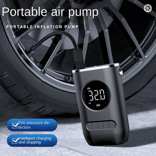 Portable mini pump with multipurpose rechargeable battery (car, motorcycles, bicycles, balls, etc...)