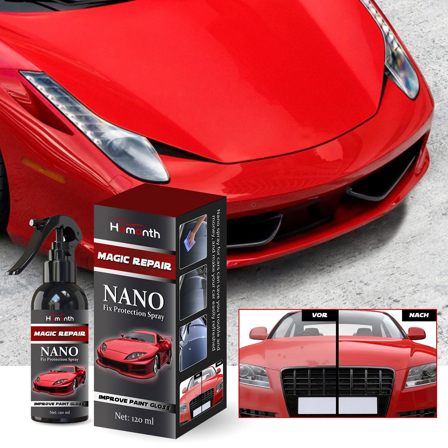 Nano Fix protection spray, maintenance and paint protection for your car.