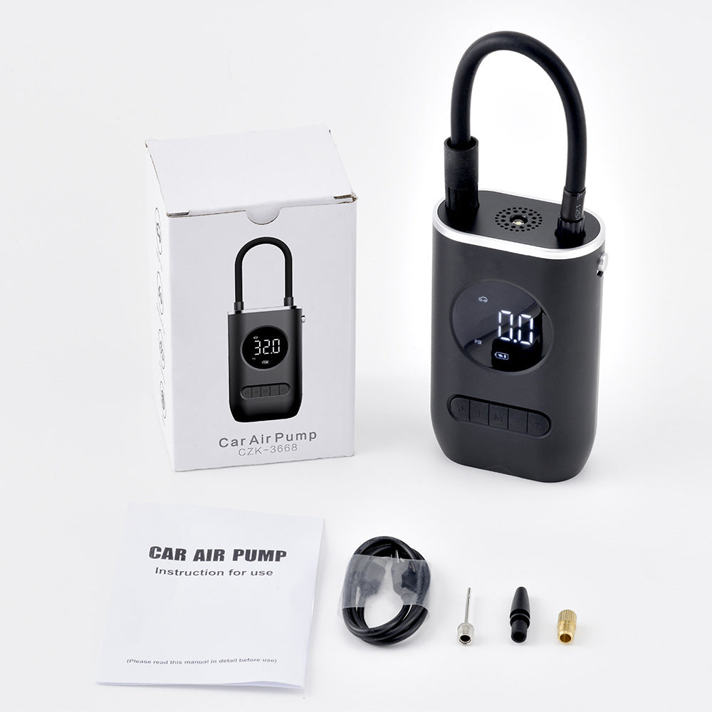 Portable mini pump with multipurpose rechargeable battery (car, motorcycles, bicycles, balls, etc...)