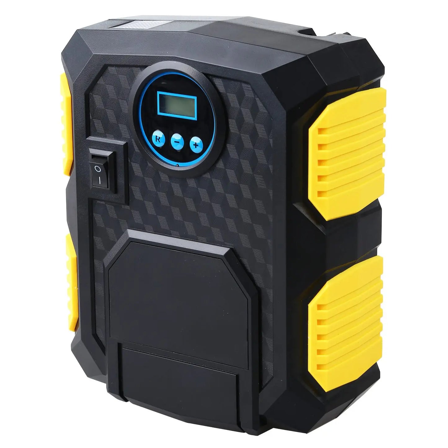 Portable air compressor 12V 150 psi for bicycles, motorcycles and cars.