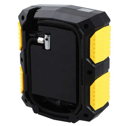 Portable air compressor 12V 150 psi for bicycles, motorcycles and cars.